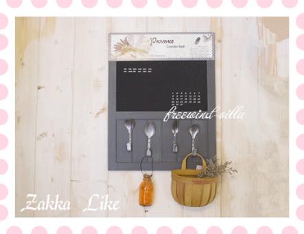 【薇風。自由】~ 鄉村風雜貨 ~ G002 薰衣草黑板日期記事叉匙壁掛 ZAKKA